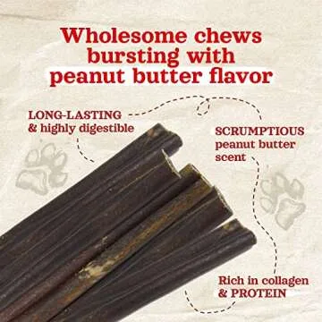 Natural Farm Peanut Butter Flavor Collagen Sticks for Dogs