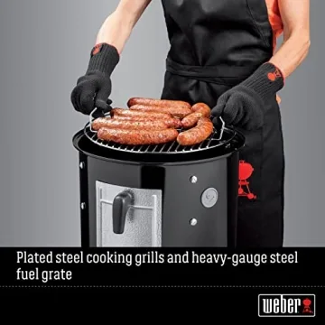 Weber Smokey Mountain Cooker 14.5-inch Black Charcoal Smoker