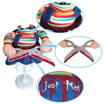 NACOCO Dog Halloween Scissors Style Doll Costume Pet Christmas Cosplay Adjustable Doll Funny Special Clothes Puppy Party Clothes for Small Dogs Cats (Medium)