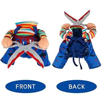 NACOCO Dog Halloween Scissors Style Doll Costume Pet Christmas Cosplay Adjustable Doll Funny Special Clothes Puppy Party Clothes for Small Dogs Cats (Medium)