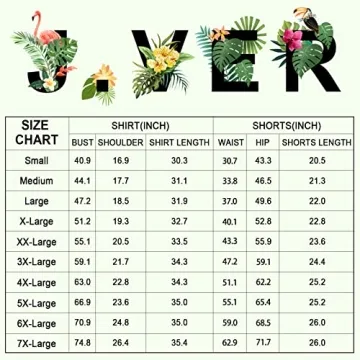 J.VER Men's Flamingos Hawaiian Shirts Casual Button Down Short Sleeve Shirt Printed Shorts Summer Beach Tropical Hawaii Shirt Suits