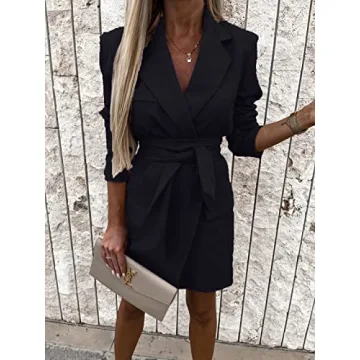 Stylish Women's Asymmetric Blazer Dress for Events
