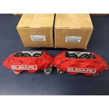 Subaru WRX OEM RED SUBARU 4 PISTON BRAKE CALIPER Front Set Pair 2006 2007 26292FE0518A 26292FE0418A