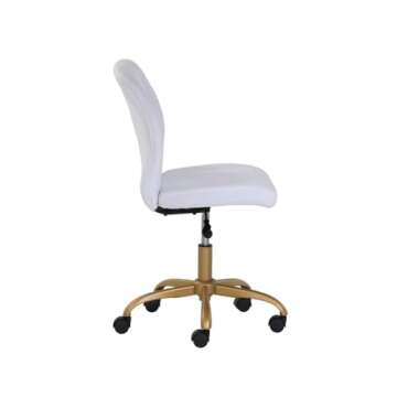 SUSUROSE Conference Chairs Leather Office Chair, Multiple Finishes,Dining Chairs, White, zq-2098