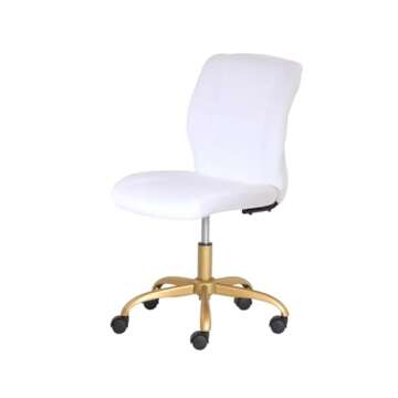 SUSUROSE Conference Chairs Leather Office Chair, Multiple Finishes,Dining Chairs, White, zq-2098