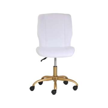 SUSUROSE Conference Chairs Leather Office Chair, Multiple Finishes,Dining Chairs, White, zq-2098