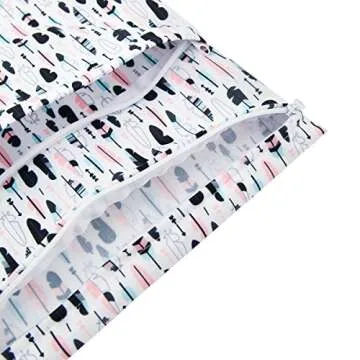 ALVABABY 2pcs Cloth Diaper Wet Dry Bags Waterproof Reusable with Two Zippered Pockets Travel Beach Pool Daycare Soiled Baby Items Yoga Gym Bag for Swimsuits or Wet Clothes L0130