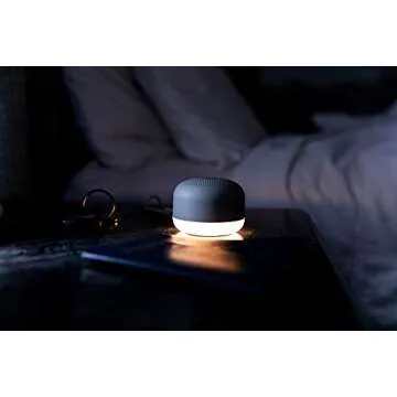 Yogasleep Travel Mini (Gray) Portable White Noise Machine, 6 Soothing Sounds, Dimmable Night Light, Compact Size for Travel & Diaper Bag, Sleep Aid, Adult & Baby, USB Rechargeable, Lanyard for Hanging