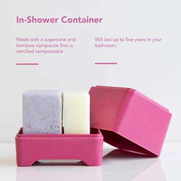 Ethique Lilac In-Shower Container for Shampoo and Conditioner Bars (Pack of 1)