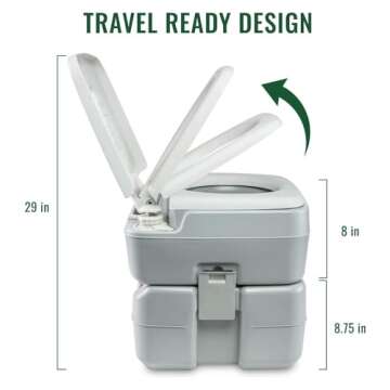 Hike Crew Advanced Portable Outdoor Camping Toilet - Powerful & Compact