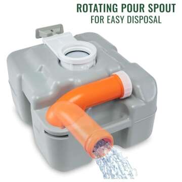 Portable Outdoor Camping Toilet with Flushing System