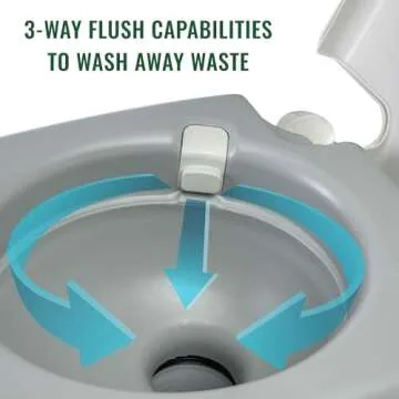 Portable Outdoor Camping Toilet with Flushing System