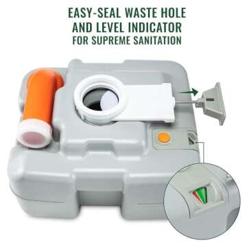 Portable Outdoor Camping Toilet with Flushing System