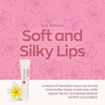 Cruelty-Free and Paraben-Free Lip Treatment to Soothe Dry Lips by Hanalei – Made with Kukui Oil, Shea Butter, Grapeseed Oil – Made in USA – Mauve Pink Tint – Full Size (15g/15ml/0.53oz)