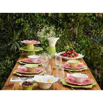 Bordallo Pinheiro Maria Flor Dessert Plate Daisy - Set of 4