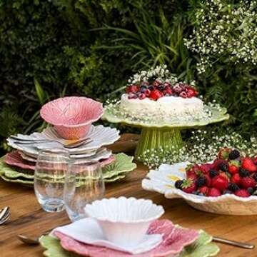 Bordallo Pinheiro Maria Flor Dessert Plate Daisy - Set of 4