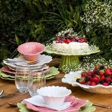 Bordallo Pinheiro Maria Flor Dessert Plate Daisy - Set of 4