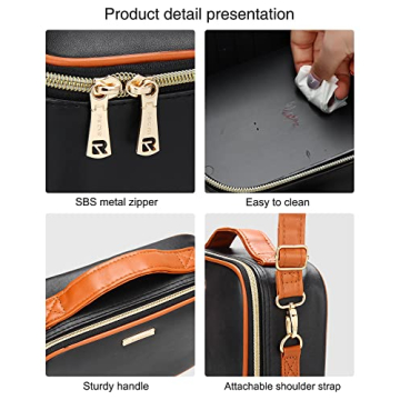 Suitcase Makeup Organizer Travel Train Case Portable