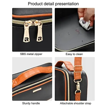 Suitcase Makeup Organizer Travel Train Case Portable