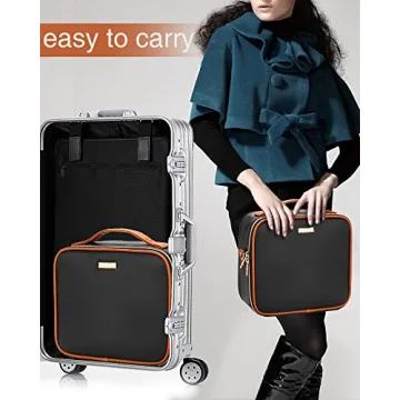 Suitcase Makeup Organizer Travel Train Case Portable