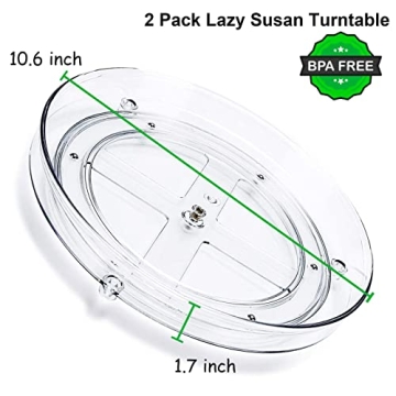 Buy 2 Pack Lazy Susan Organizer for Kitchen Storage and More