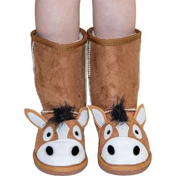 Lazy One Kids Animal Slipper Boots - Cozy & Fun