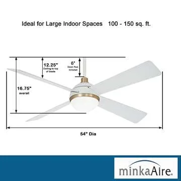 Minka-Aire Orb Ceiling Fan with LED Lights - Modern Elegance