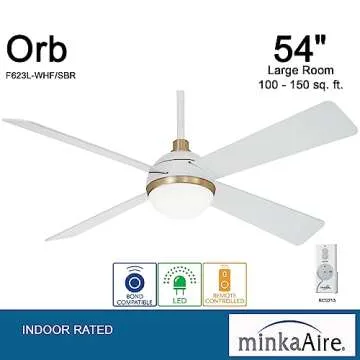 Minka-Aire Orb Ceiling Fan with LED Lights - Modern Elegance