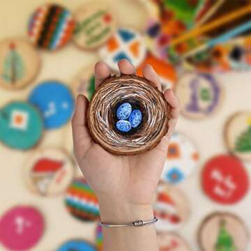 Fuyit Natural Wood Slices for DIY Crafts, 30 Pcs