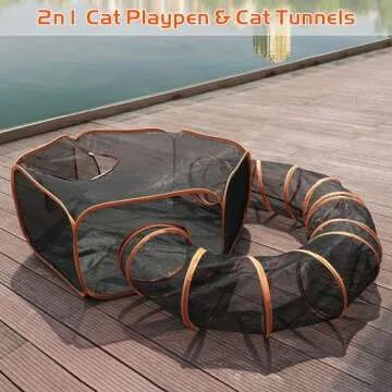 MAMI&BABI Portable Outdoor Cat Enclosure with Tunnel