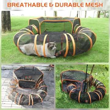 MAMI&BABI Portable Outdoor Cat Enclosure with Tunnel