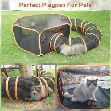 MAMI&BABI Portable Outdoor Cat Enclosure with Tunnel