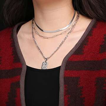 Memgift 3pcs Gold Layering Necklace Set for Every Occasion