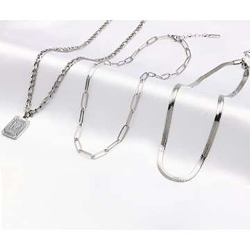 Memgift 3pcs Gold Layering Necklace Set for Every Occasion