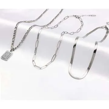 Memgift 3pcs Gold Layering Necklace Set for Every Occasion