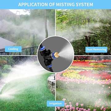 Runpo Trampoline Water Play 50 Feet 12 Nozzles Misting Outdoor Cooling Kits