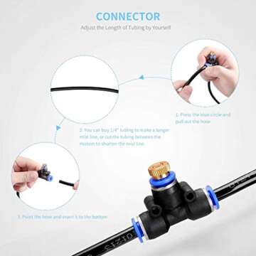 Runpo Trampoline Water Play 50 Feet 12 Nozzles Misting Outdoor Cooling Kits