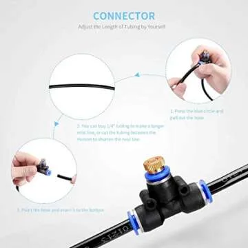 Runpo Trampoline Water Play 50 Feet 12 Nozzles Misting Outdoor Cooling Kits