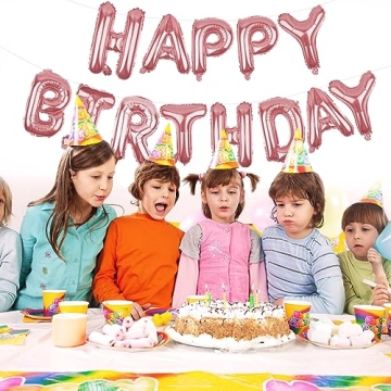 Happy Birthday Rose Gold Balloons Ecofriendly Decor