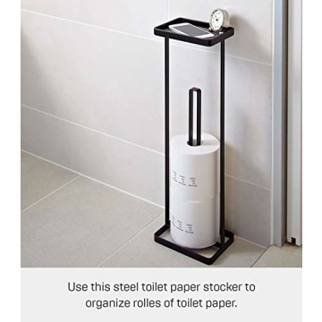 Stylish Yamazaki Toilet Paper Stocker | Compact Steel Design