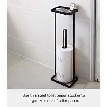 Stylish Yamazaki Toilet Paper Stocker | Compact Steel Design