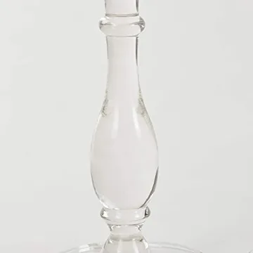 LIKENOW Acrylic End Table,Acrylic Side Table,Modern Nightstand with Clear Small Round Top and Solid Post for Living Room,Bedroom and Lobby 13.5x13.5x19.5 High inches