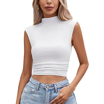 IECCP Sexy Side Ruched Top for Women - Versatile Blouse