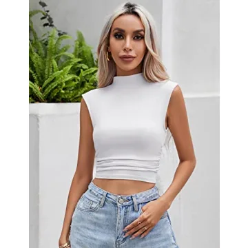 IECCP Sexy Side Ruched Top for Women - Versatile Blouse
