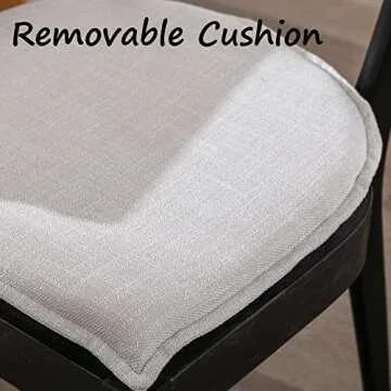 ZHENGHAO Farmhouse Dining Chairs Set of 4, French Country Rattan Cane Back Kitchen Chairs Upholstered Comfy Chairs Retro Chairs with Wood Legs for Dining Room/Restaurant, Black