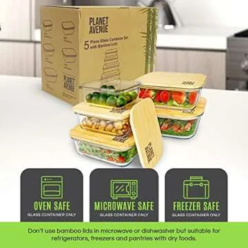Elegant Eco-Friendly Glass Meal Prep Containers Set