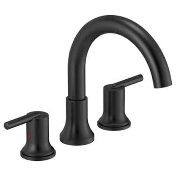 Delta Trinsic Roman Tub Trim Matte Black Faucet Set