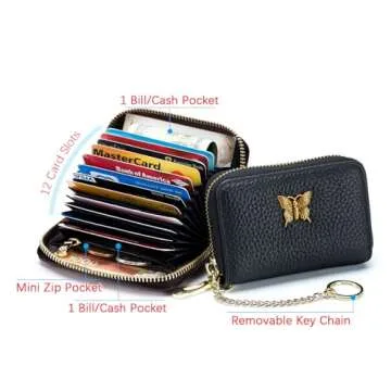 imeetu RFID Credit Card Holder Genuine Leather Wallet