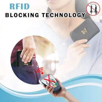 imeetu RFID Credit Card Holder Genuine Leather Wallet