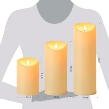 ANGELLOONG Flameless Candles - Remote Control & Timer Feature